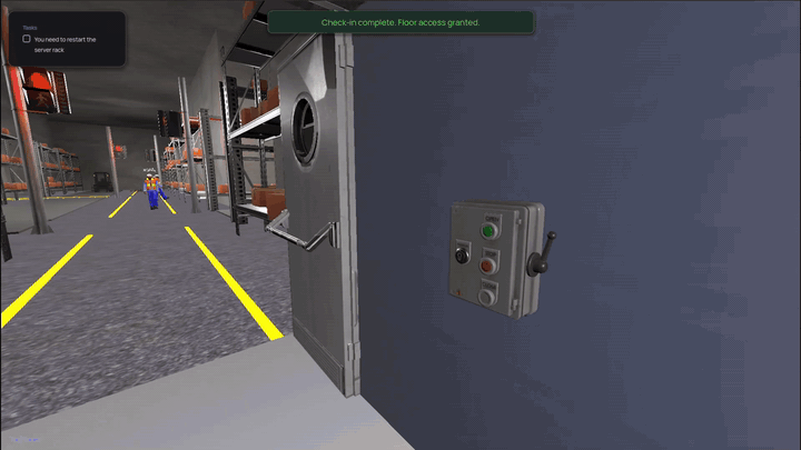 Safe floor walk / forklift-zone awareness